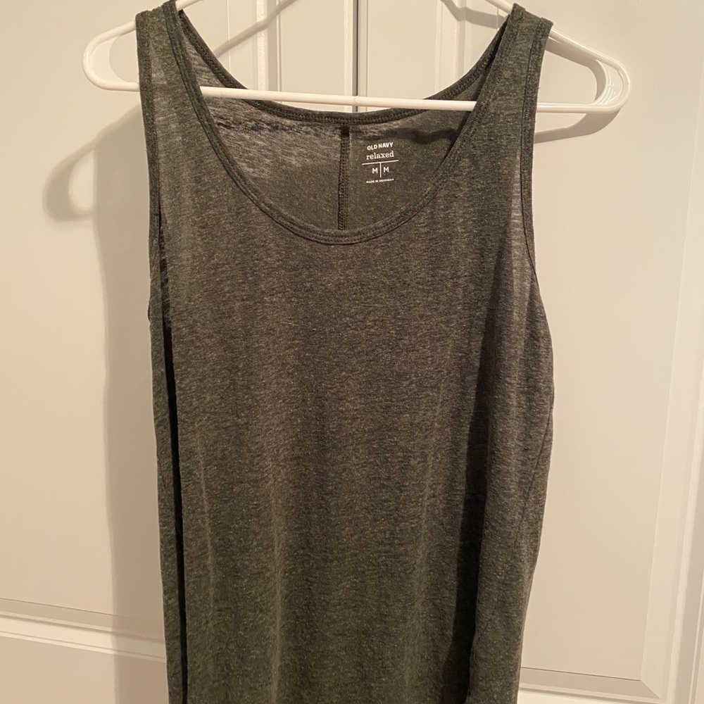 Olive green tank top